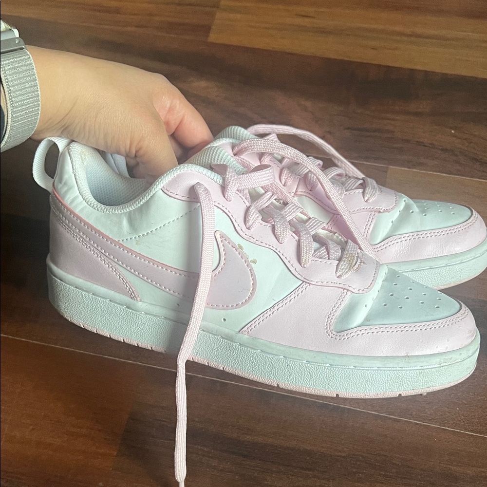 Nike Court Borough Low Recraft Girls Size 6.5Y Pink Shoes Sneakers